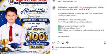 Selamat Kepada Siswa Siswi SD JISc Menyelesaikan TKA dan Mendapatkan Nilai Terbaik